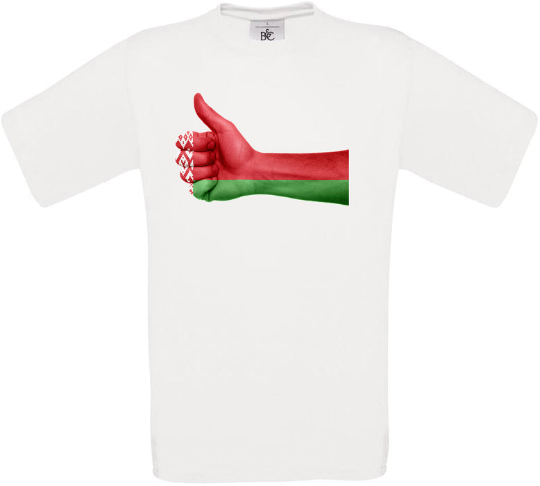 Belarus Thumbs Up Flag Crew Neck T-Shirt