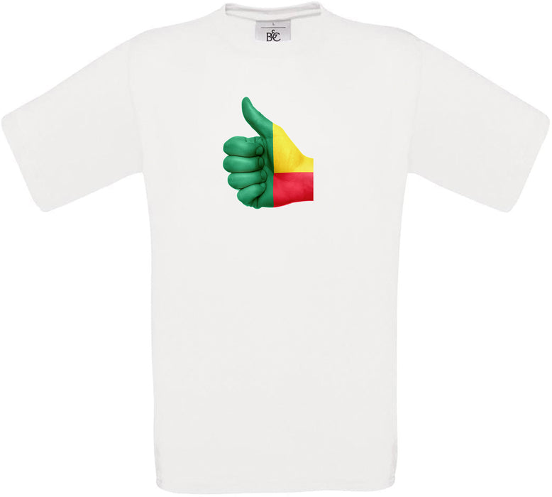 Benin Thumbs Up Flag Crew Neck T-Shirt