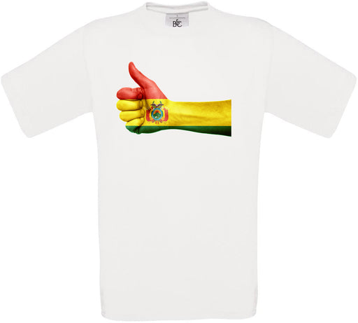 Bolivia Thumbs Up Flag Crew Neck T-Shirt