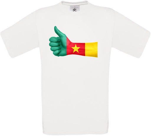 Cameroon Thumbs Up Flag Crew Neck T-Shirt
