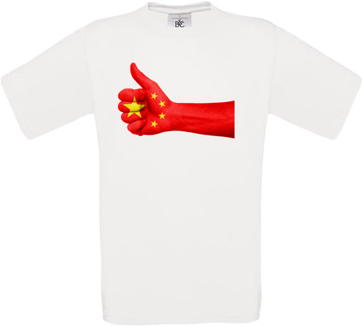 China Thumbs Up Flag Crew Neck T-Shirt