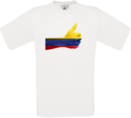 Colombia Thumbs Up Flag Crew Neck T-Shirt