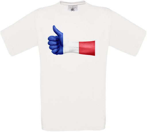 France Thumbs Up Flag Crew Neck T-Shirt
