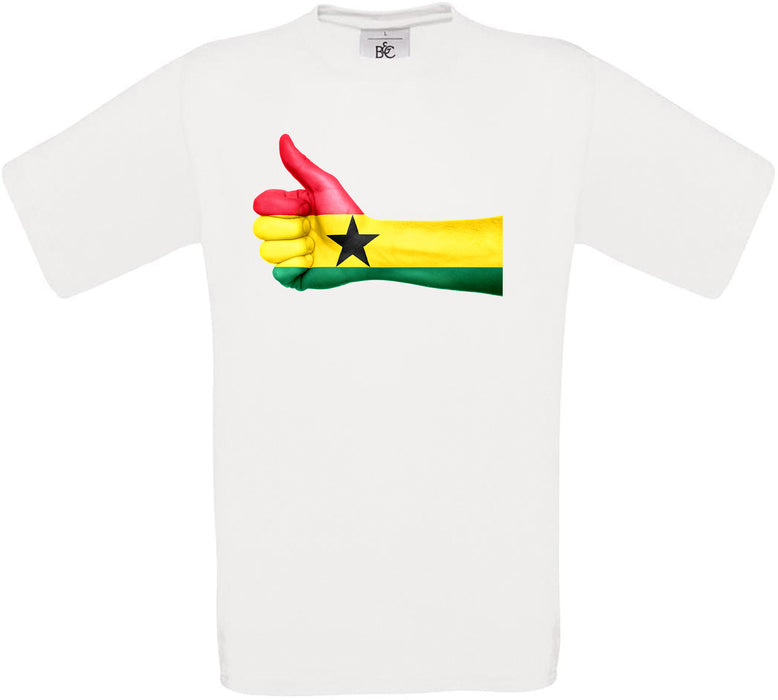 Ghana Thumbs Up Flag Crew Neck T-Shirt