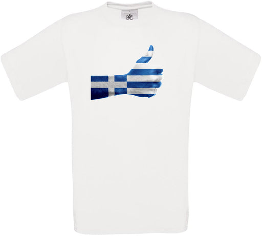 Greece Thumbs Up Flag Crew Neck T-Shirt