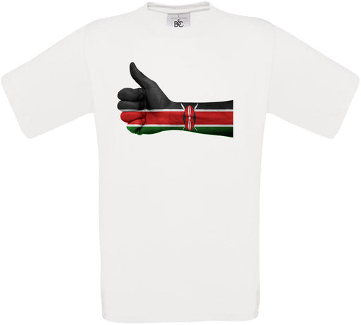 Kenya Thumbs Up Flag Crew Neck T-Shirt