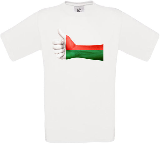 Madagascar Thumbs Up Flag Crew Neck T-Shirt