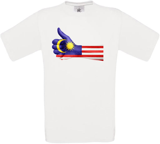 Malaysia Thumbs Up Flag Crew Neck T-Shirt