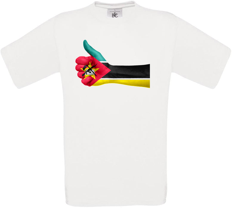 Mozambique Thumbs Up Flag Crew Neck T-Shirt