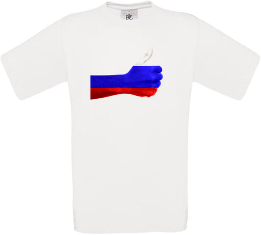 Russia Thumbs Up Flag Crew Neck T-Shirt