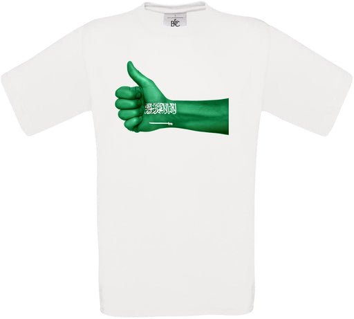 Saudi Arabia Thumbs Up Flag Crew Neck T-Shirt