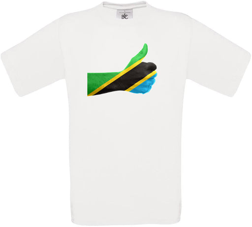 Tanzania Thumbs Up Flag Crew Neck T-Shirt