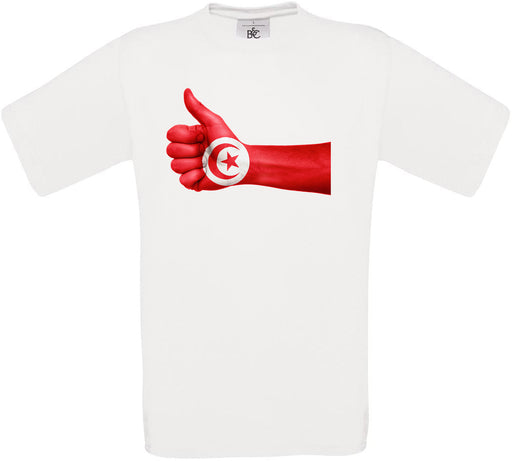 Tunisia Thumbs Up Flag Crew Neck T-Shirt