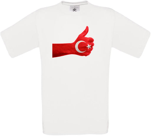 Turkey Thumbs Up Flag Crew Neck T-Shirt