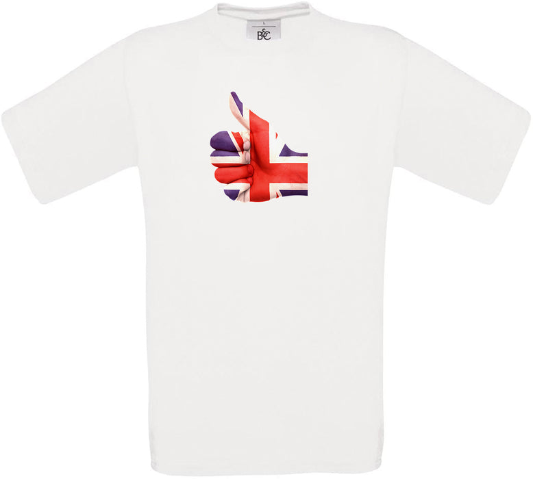 United Kingdom Thumbs Up Flag Crew Neck T-Shirt