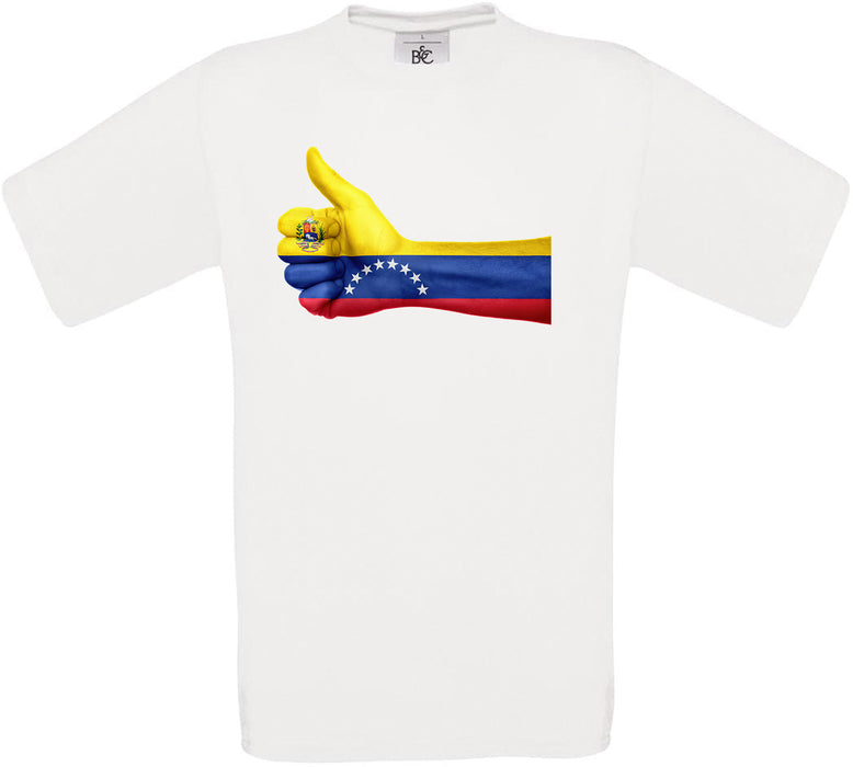 Venezuela Thumbs Up Flag Crew Neck T-Shirt