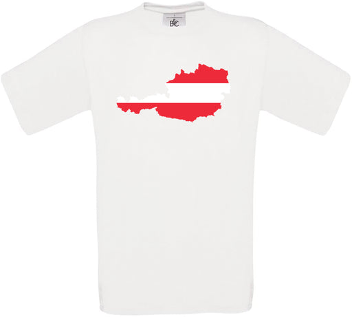 Austria Country Flag Crew Neck T-Shirt