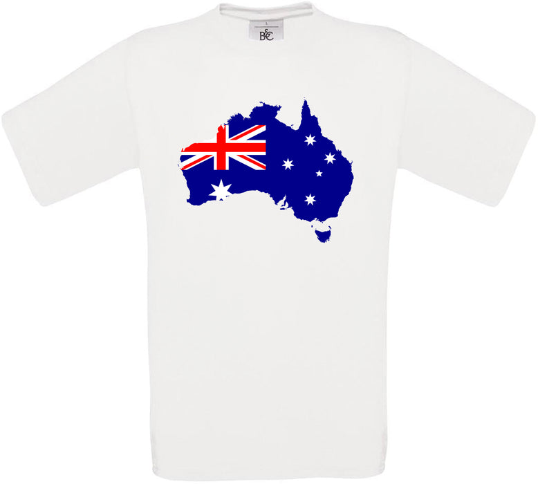 Australia Country Flag Crew Neck T-Shirt