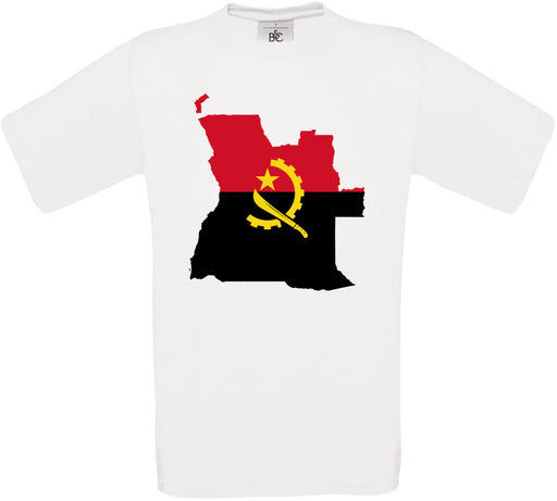 Angola Country Flag Crew Neck T-Shirt
