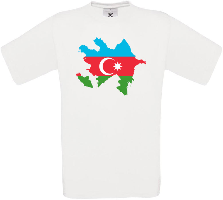 Azerbaijan Country Flag Crew Neck T-Shirt