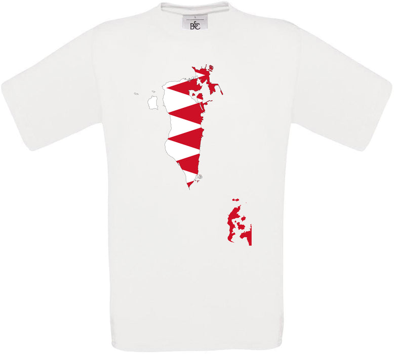 Bahrain Country Flag Crew Neck T-Shirt