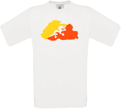 Bhutan Country Flag Crew Neck T-Shirt
