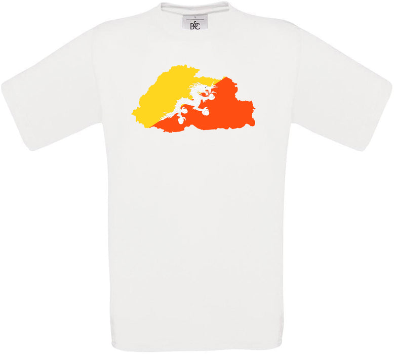 Bhutan Country Flag Crew Neck T-Shirt