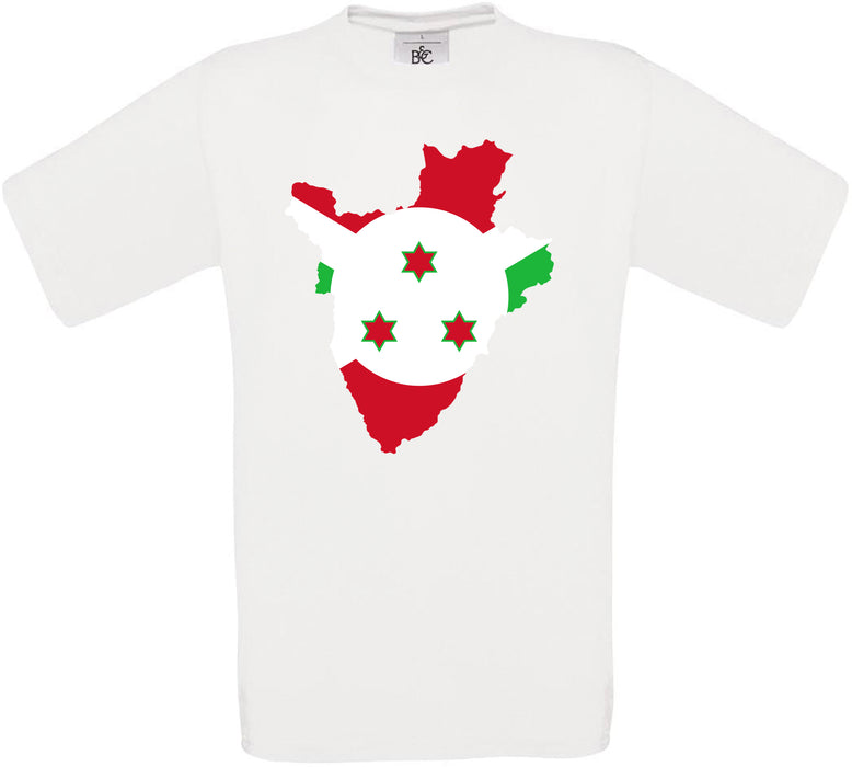Burundi Country Flag Crew Neck T-Shirt
