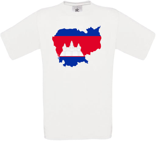 Cambodia Country Flag Crew Neck T-Shirt