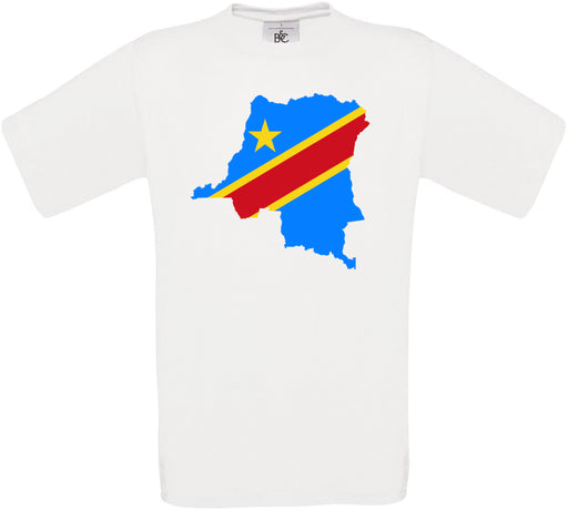 Democratic Republic of the Congo Country Flag Crew Neck T-Shirt