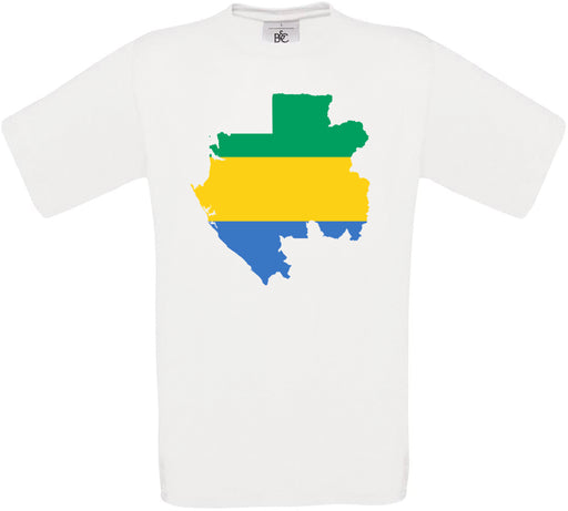 Gabon Country Flag Crew Neck T-Shirt
