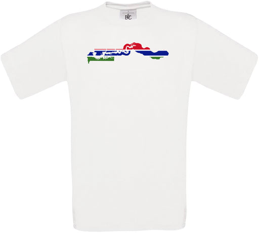 Gambia Country Flag Crew Neck T-Shirt