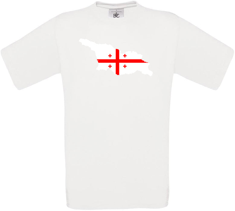 Georgia Country Flag Crew Neck T-Shirt