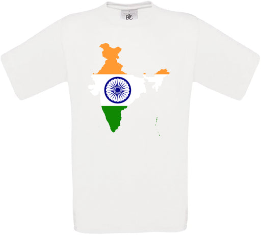 India Country Flag Crew Neck T-Shirt