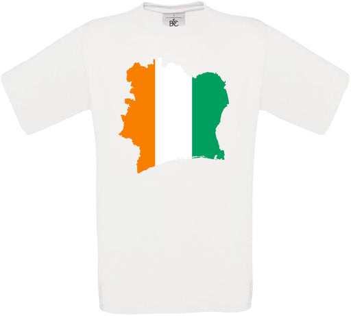 Ivory Coast Country Flag Crew Neck T-Shirt