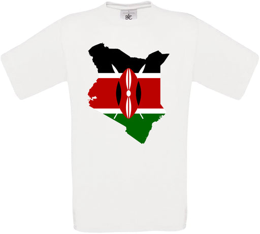 Kenya Country Flag Crew Neck T-Shirt