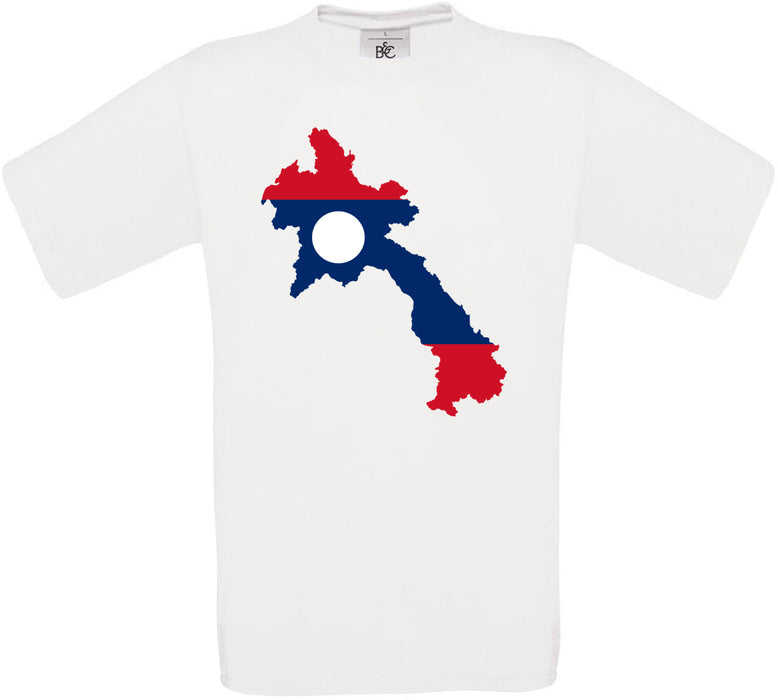 Laos Country Flag Crew Neck T-Shirt