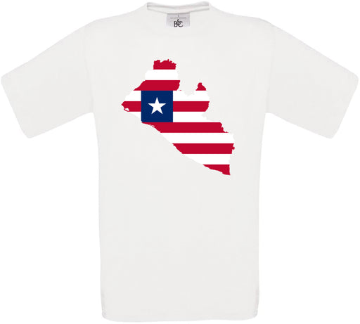 Liberia Country Flag Crew Neck T-Shirt