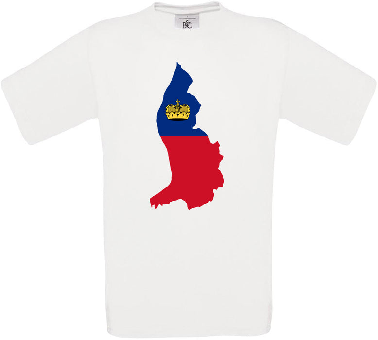 Liechtenstein Country Flag Crew Neck T-Shirt