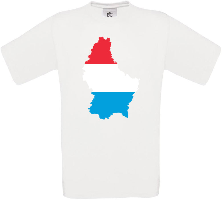 Luxembourg Country Flag Crew Neck T-Shirt