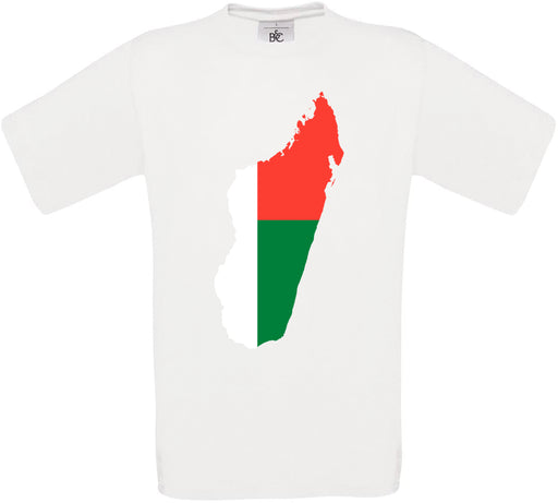 Madagascar Country Flag Crew Neck T-Shirt