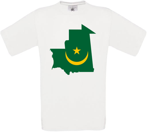 Mauritania Country Flag Crew Neck T-Shirt