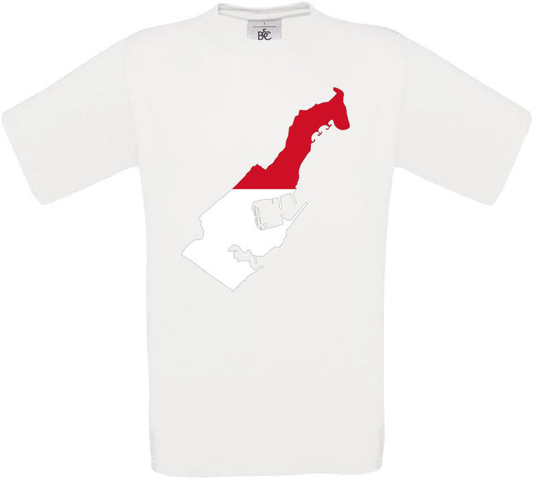 Monaco Country Flag Crew Neck T-Shirt