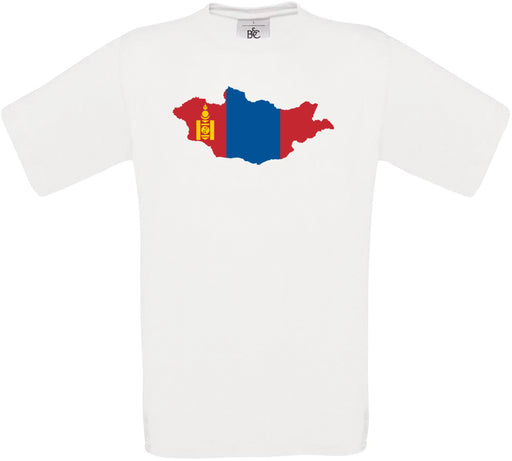 Mongolia Country Flag Crew Neck T-Shirt