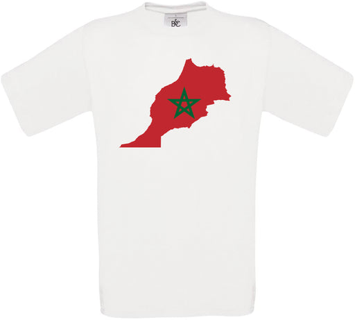 Morocco Country Flag Crew Neck T-Shirt