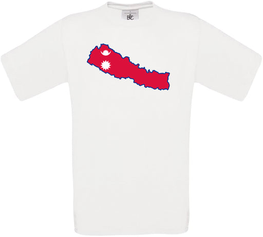 Nepal Country Flag Crew Neck T-Shirt