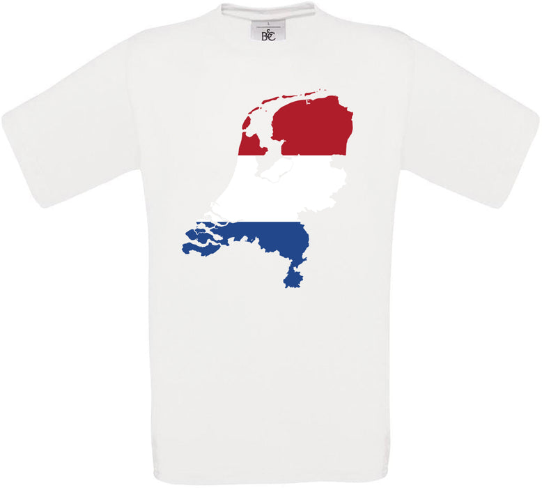 Netherlands Country Flag Crew Neck T-Shirt