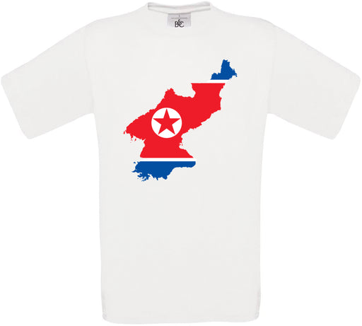 North Korea Country Flag Crew Neck T-Shirt