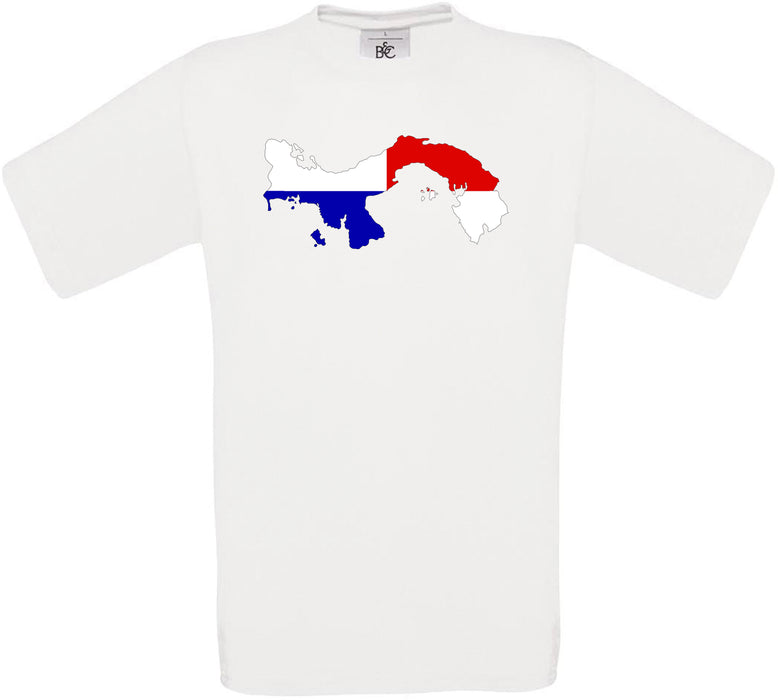 Panama Country Flag Crew Neck T-Shirt