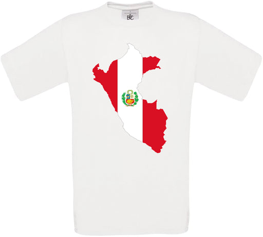 Peru Country Flag Crew Neck T-Shirt